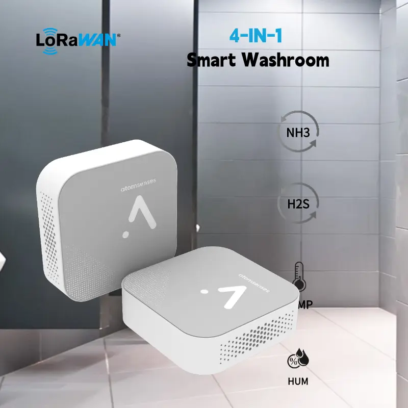 [AS-204]Atomsenses 4-IN-1 Smart Toilet Odour IAQ Sensor (AS923_1)